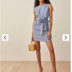 Reformation Sommer Linen Dress Challah Check - Size XS